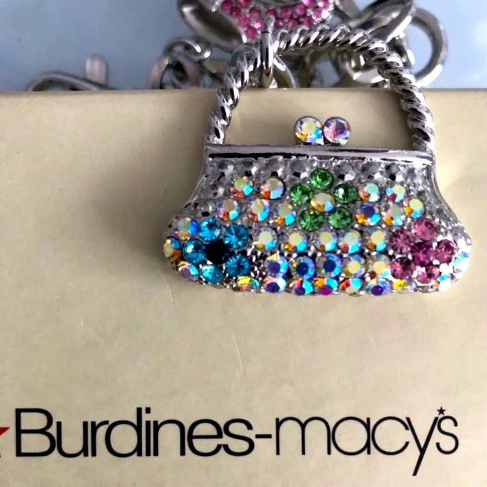 Rhinestone Large Charm Bracelet